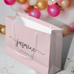 Bolsa De Regalo Grande Guión giratorio minimalista simple de monograma ro