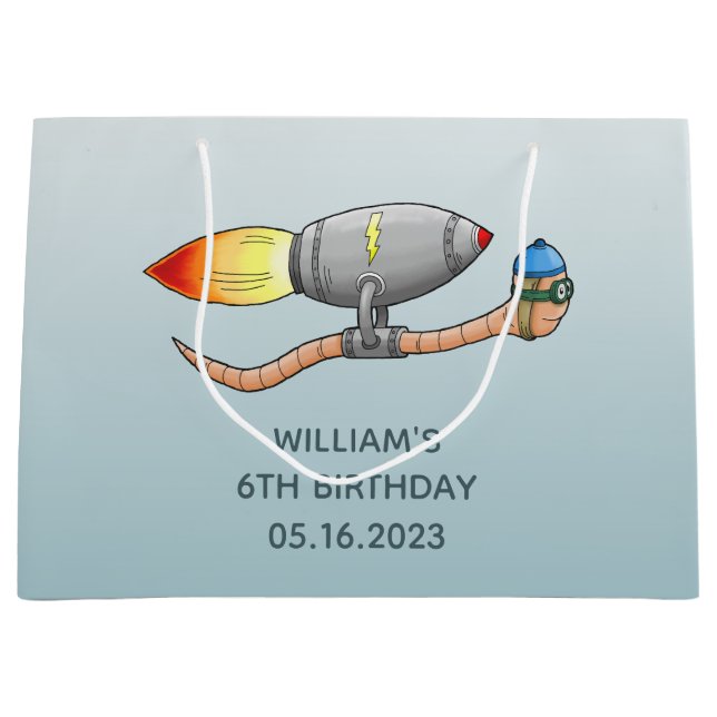 Bolsa De Regalo Grande Gusano de cohetes (Anverso)