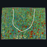 Bolsa De Regalo Grande Gustav Klimt - Campo de amapola<br><div class="desc">Campo de amapola / Campo de los cachorros - Gustav Klimt,  Petróleo en lienzo,  1907</div>