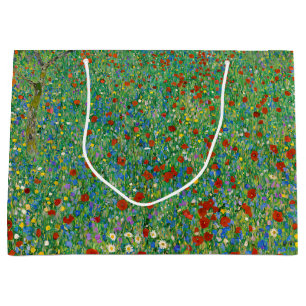 Bolsa De Regalo Grande Gustav Klimt - Campo de amapola
