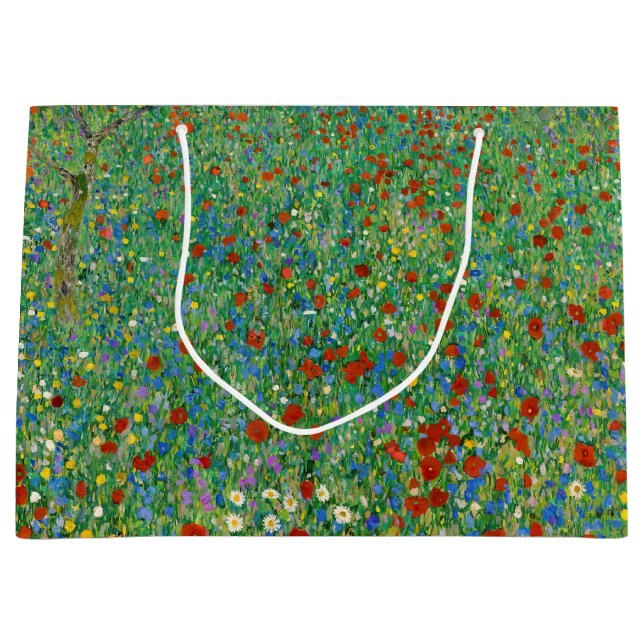 Bolsa De Regalo Grande Gustav Klimt - Campo de amapola (Anverso)