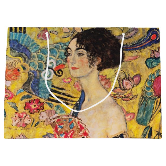 Bolsa De Regalo Grande Gustav Klimt - Dama de fans (Anverso)