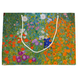 Bolsa De Regalo Grande Gustav Klimt - Jardín de flores