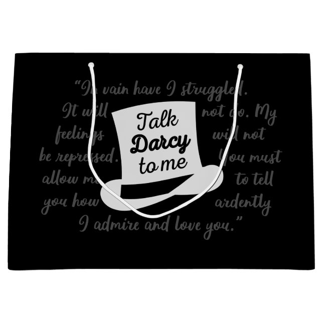 Bolsa De Regalo Grande Hable Darcy Conmigo (Anverso)