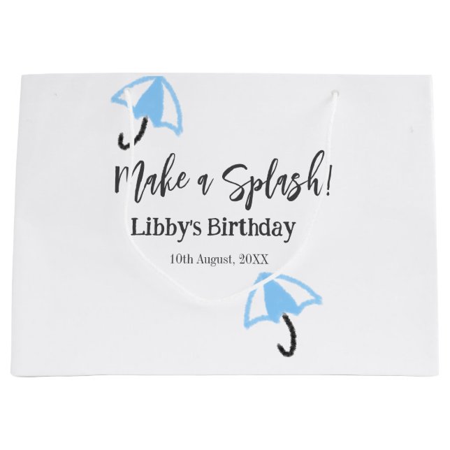 Bolsa De Regalo Grande Hacer de la piscina de verano un chisporroteo azul (Anverso)