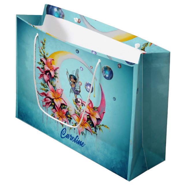 Bolsa De Regalo Grande Hada bailando en la luna (Angulo Anverso)