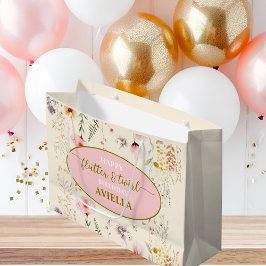 Bolsa De Regalo Grande Hada de fantasía Flutter y Twirl Wildflower