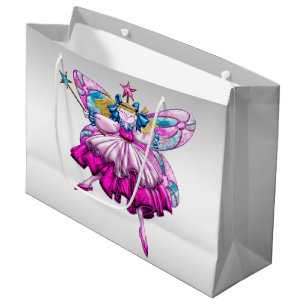Bolsa De Regalo Grande Hada linda en la plata
