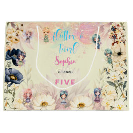 Bolsa De Regalo Grande Hadas de huerto acuarela cumpleaños