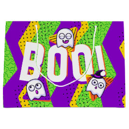 Bolsa De Regalo Grande Halloween BOO Ghosts Green Party Bag