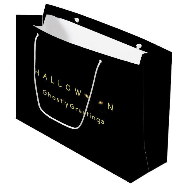 Bolsa De Regalo Grande Halloween Cat Eyes (Angulo Anverso)