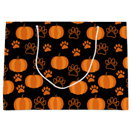 Bolsa De Regalo Grande Halloween con calabazas y garras