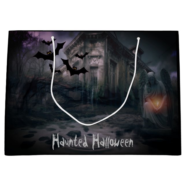Bolsa De Regalo Grande Halloween Creepy Haunted Mansion (Anverso)