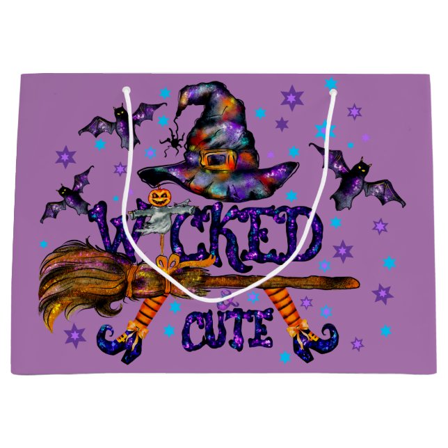 Bolsa De Regalo Grande Halloween Curte Wicks Witch (Anverso)
