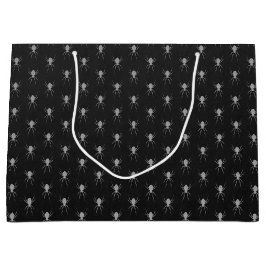 Bolsa De Regalo Grande Halloween de araña plateada