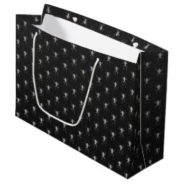 Bolsa De Regalo Grande Halloween de araña plateada