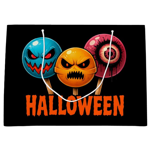 Bolsa De Regalo Grande Halloween de dulces siniestros (Anverso)