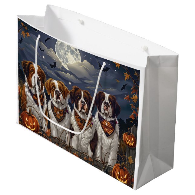 Bolsa De Regalo Grande Halloween de San Bernard (Angulo Anverso)