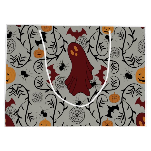 Bolsa De Regalo Grande Halloween del núcleo de la cabaña (Reverso)