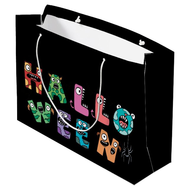 Bolsa De Regalo Grande Halloween divertida (Angulo reverso)