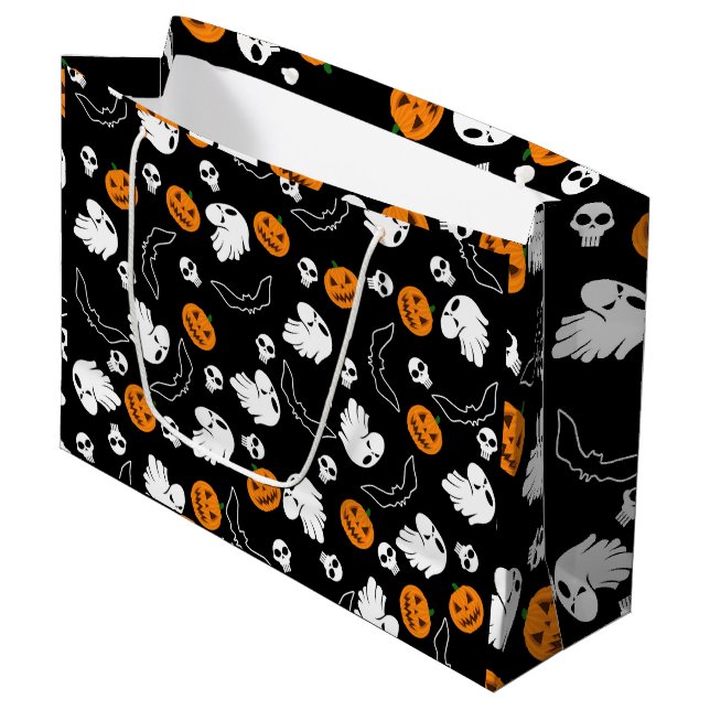 Bolsa De Regalo Grande Halloween Ghost Bats Skumpkin (Angulo Anverso)