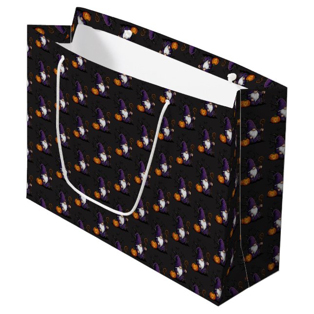 Bolsa De Regalo Grande Halloween Gnome Gift Bag (Angulo Anverso)