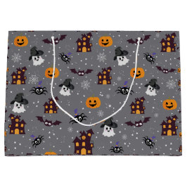 Bolsa De Regalo Grande Halloween Gris