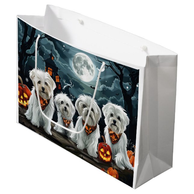Bolsa De Regalo Grande Halloween maltés Spooki (Angulo Anverso)