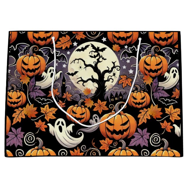 Bolsa De Regalo Grande Halloween/otoño/otoño (Anverso)