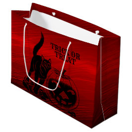 Bolsa De Regalo Grande Halloween Party Evil Black Cat Pumpkin Red Scary
