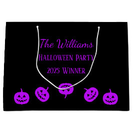 Bolsa De Regalo Grande Halloween Party Purple Pumpkins