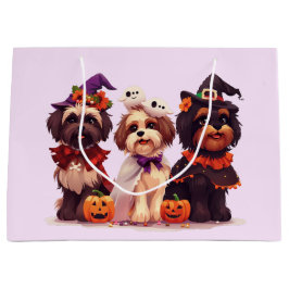 Bolsa De Regalo Grande Halloween Shih Tzu Dogs