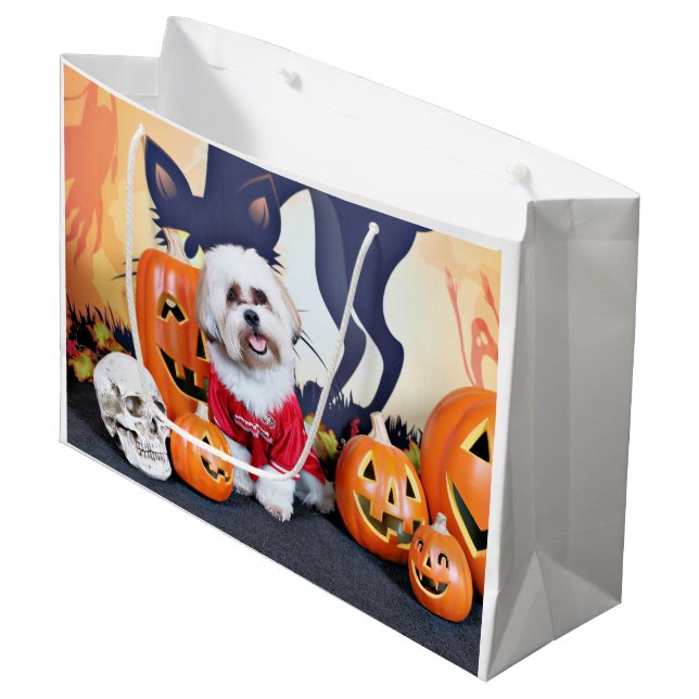 Bolsa De Regalo Grande Halloween - Shih Tzu - Jhanggoon (Angulo Anverso)