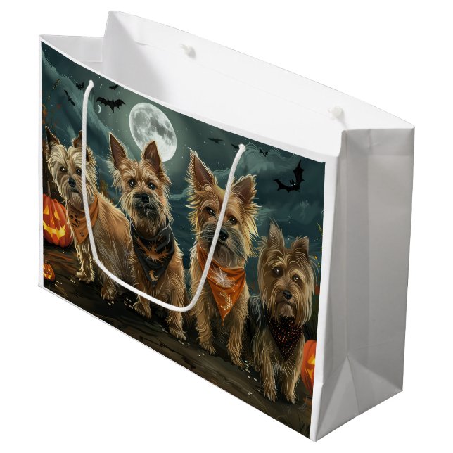 Bolsa De Regalo Grande Halloween Terrier Australiano Spooki (Angulo Anverso)