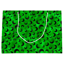 BOLSA DE REGALO GRANDE HALLOWEEN VERDE CON MEDIAS LONES NEGRAS