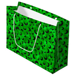 BOLSA DE REGALO GRANDE HALLOWEEN VERDE CON MEDIAS LONES NEGRAS