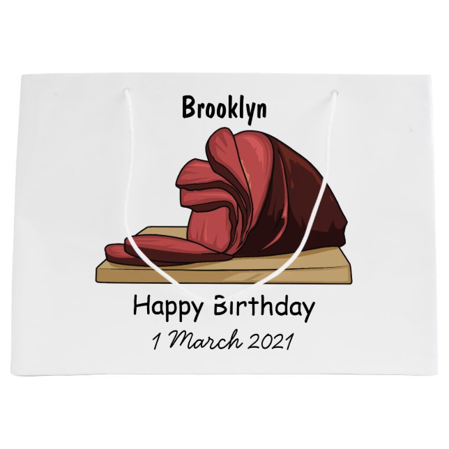 Bolsa De Regalo Grande Ham personalizado ilustracion (Anverso)