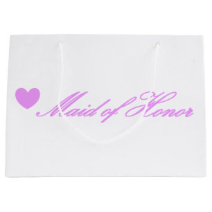 Bolsa De Regalo Grande HAMbyWG - Lt Violet Heart Maid of Honor Gift Bag