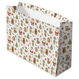 Bolsa De Regalo Grande Hand Drawn Christmas Woodland Large Gift Bag