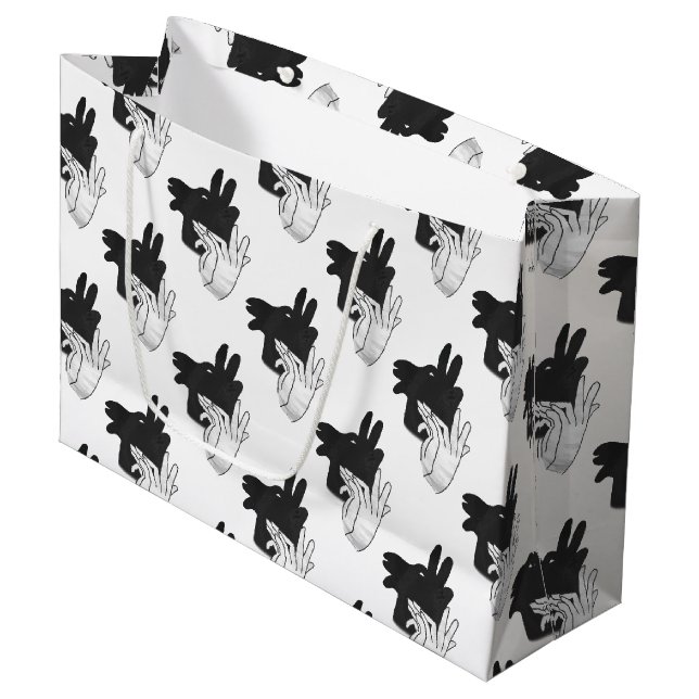 Bolsa De Regalo Grande Hand Silhouette Billy Goat Gray (Angulo Anverso)