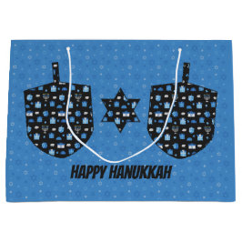 Bolsa De Regalo Grande Hanukkah Dreidel Cutout