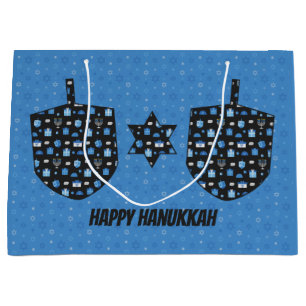 Bolsa De Regalo Grande Hanukkah Dreidel Cutout