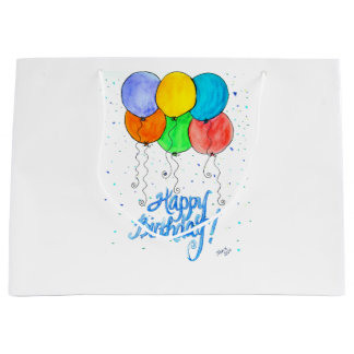 Bolsa De Regalo Grande Haooy Birthday Balloons