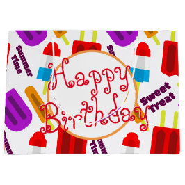 Bolsa De Regalo Grande Happy Birday Summertime Frozen Bar