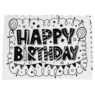 Bolsa De Regalo Grande Happy Birthday Gift Bag