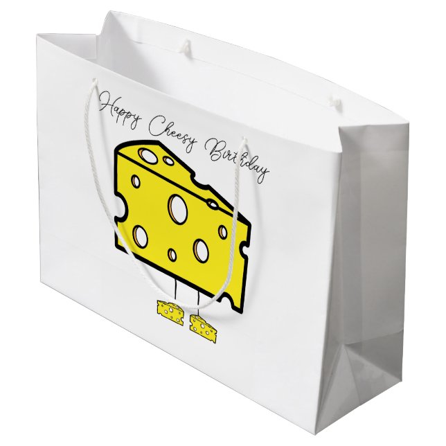 Bolsa De Regalo Grande Happy Birthday Gift Bag Cheesy Birthday (Angulo reverso)