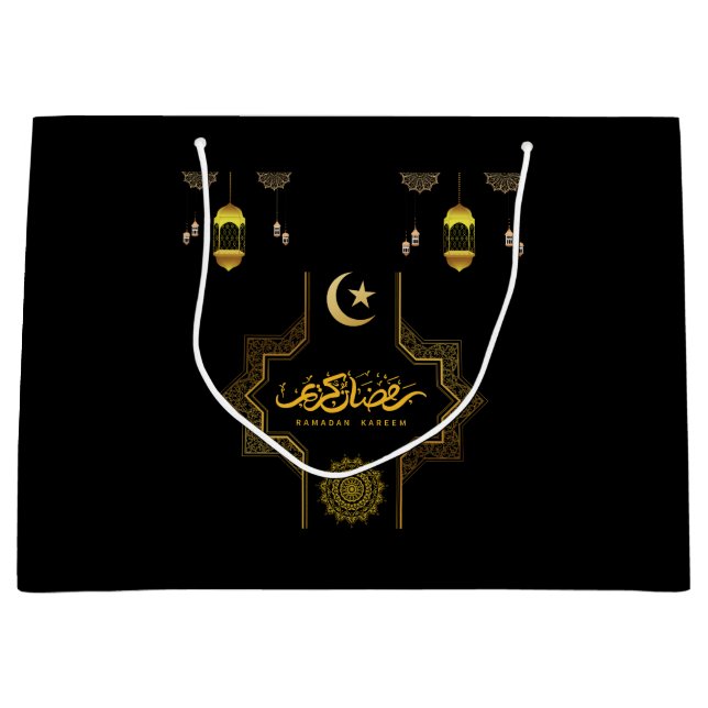 Bolsa De Regalo Grande Happy Ramadan Kareem -Eid Mubarak Wishes  Holiday  (Anverso)
