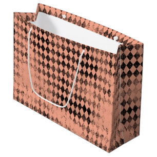 Bolsa De Regalo Grande Harlequin en peligro de color negro y color