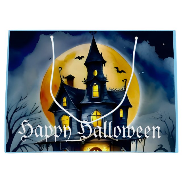 Bolsa De Regalo Grande Haunted Hollow y Moon (Anverso)