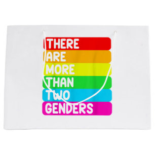 Bolsa De Regalo Grande Hay más de dos sexos de huelga LGBTQ